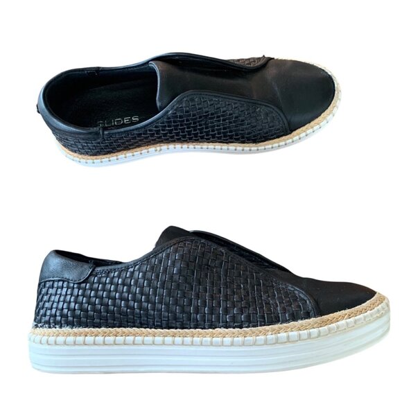 J Slides Woven Leather Slip-On Loafers 8.5 - Picture 1 of 11